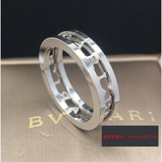 二手 BVLGARI 寶格麗 18K玫瑰金 鏤空戒指 窄版戒指 情侶戒指 AN859308