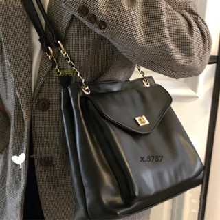 臺灣免運出貨🔸韓版極簡精緻 氣質典雅冷淡 復古風 黑色鏈條包 斜揹包 鏈條陷阱風 網美冷酷風 黑暗少女系列 鏈條包 胸