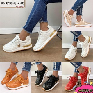 🎀臺灣出貨🎀5色 大尺碼 36-43 運動鞋女 跑步鞋 平底鞋 軟底鞋 鬆糕鞋厚底鞋 素色抽繩休閒單鞋qq1