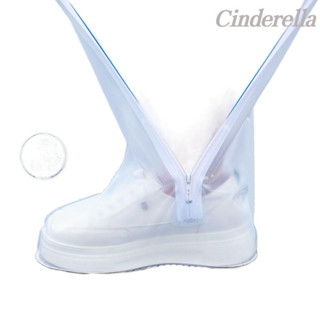 Cinderella 下雨天防水防滑雨鞋加厚耐磨水鞋時尚高筒雨靴防水鞋 雨靴雨靴女 雨鞋雨鞋 時尚雨鞋雨靴 防滑雨鞋