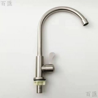 304不銹鋼廚房萬嚮水槽水龍頭龍頭洗衣冷水旋轉單冷洗菜通用 DCWC