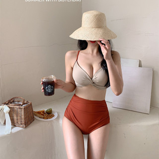 現貨 當天出貨 隔日到貨 款韓國泳衣三點式比基尼bikini泳衣女性感比基尼遊泳衣泳裝女性感泳衣高腰泳褲海邊泳衣E318