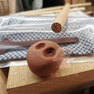 【臺灣出貨】手工學習 日本和果子製作工具 櫻蕊棒櫻花花心菊花心棒雙頭壓棒三角棒 diy手作熱銷