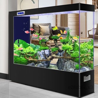 （可開發票收據）全自動玻璃金魚缸客廳家用中大型智慧生態落地水族箱屏風隔斷墻【宥新商行】