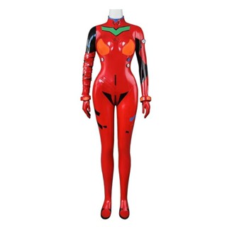免運 加急出貨🔥新世紀福音戰士 明日香EVA 戰鬥服cosplay 動漫二次元緊身連體皮衣 COS服