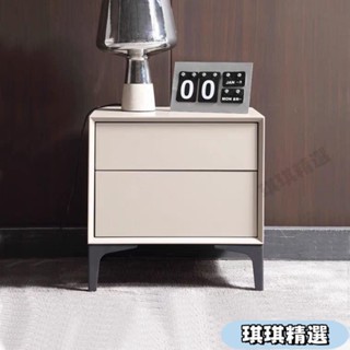 【現貨】實木輕奢床頭櫃小型簡約床邊櫃烤漆北歐網紅儲物櫃臥室傢用收納櫃#熱銷CHN