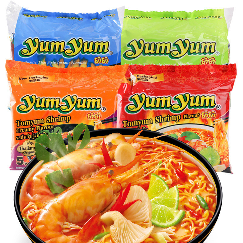泰國進口養養牌冬陰功方便麵 70g*5袋 yumyum卽食麵 痠辣蝦味 濃湯泡麵 速食麵 泰式拉麵