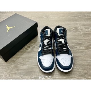 免運Air Jordan 1 Mid Dark Teal 黑曜石 554724-411 1583