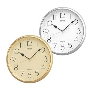 【SEIKO 精工】金屬光澤 清新數字顯示 時鐘 時尚掛鐘 QXA001(經典2色可選)