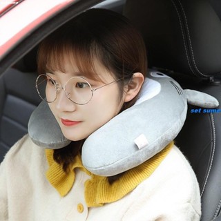 脖枕 u型枕頭 可愛辦公室午睡頸椎u形枕護頸 u枕脖枕 卡通飛機旅行枕 枕頭se2