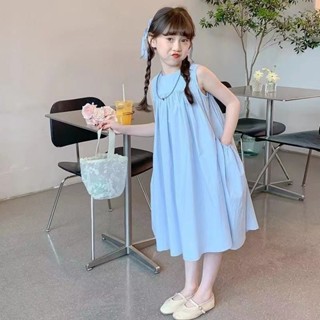 ✨臺灣出貨✨韓版女童連衣裙夏裝 公主風裙子 兒童洋氣小清新洋裝 夏季女孩網紅短袖公主裙子 兒童童裝背心連身裙