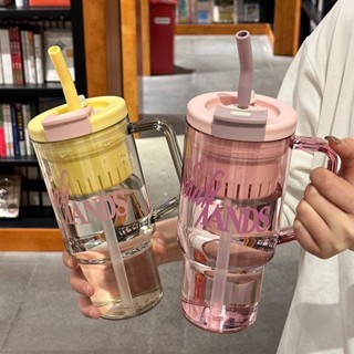 大象杯 吸管杯 環保杯 珍奶杯 飲料杯 吸管杯1200ml 玻璃吸管杯 手搖杯 隨行杯 咖啡隨行杯 咖啡杯 杯
