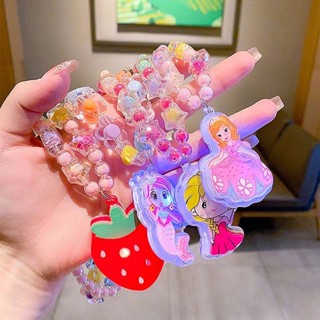 臺灣-出貨💖女童項鍊兒童發光手鍊套裝飾品寶寶玩具配飾兒童愛莎公主冰雪奇緣