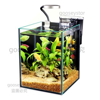 超白玻璃客廳小型家用辦公室生態懶人迷你水草缸桌面免換水鬥魚缸百貨商行