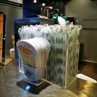 滿228發貨 奶茶店吸管盒 商用刀叉收納盒 透明亞克力筒 果汁店調料包盒 刀叉收納盒 果汁店調料包盒❤yammy