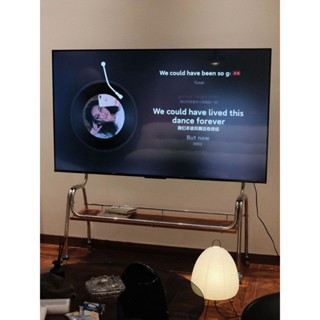 #居家優品#免運 🔥不銹鋼電視支架金屬帶輪可移動客廳家用顯示器掛架螢幕32-70寸用立式掛電視立架/落地架 四季沐歌