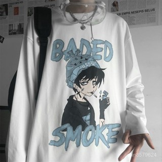 🥇限時下殺🥇秋季 韓版 ins 復古 原宿風 學生 寬鬆 上衣 情侶裝 大碼 長袖 T恤 男女 打底衫 VTDT