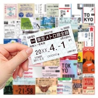【桃園出貨】60張日文旅行 貼紙ins車票機票旅行票根手機殻裝飾DIY手賬貼紙