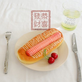 🥂精緻模擬🥂餐廳櫥櫃烘焙道具擺件pu漢堡包冰箱貼熱狗麵包三明治模擬麵包模型