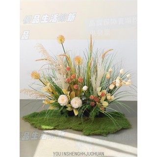 免運 可開發票 大型綠植 模擬造景假植物 室內戶外景觀裝飾組合 仿生花蘆葦盆栽擺件