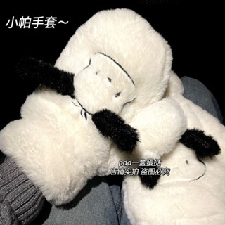 手套 保暖手套 手套女✨原創帕恰狗手套冬季保暖防寒學生騎車可愛高顏值毛絨騎行手套