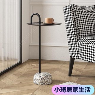 【熱銷】北歐簡約沙發邊幾客廳小戶型花崗石底座小茶幾邊桌設計師移動角幾XQJX