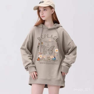 臺灣出貨 女生衣服 帽T連帽衛衣美式 大學T男女生同款韓版大呎碼 oversize 刷毛 長袖上衣M1351A