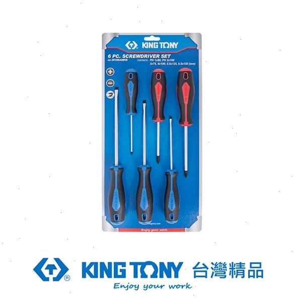 KING TONY 金統立 專業級工具6PCS螺絲起子組#14A1+14A2泡殼插卡 KT30106AMRB