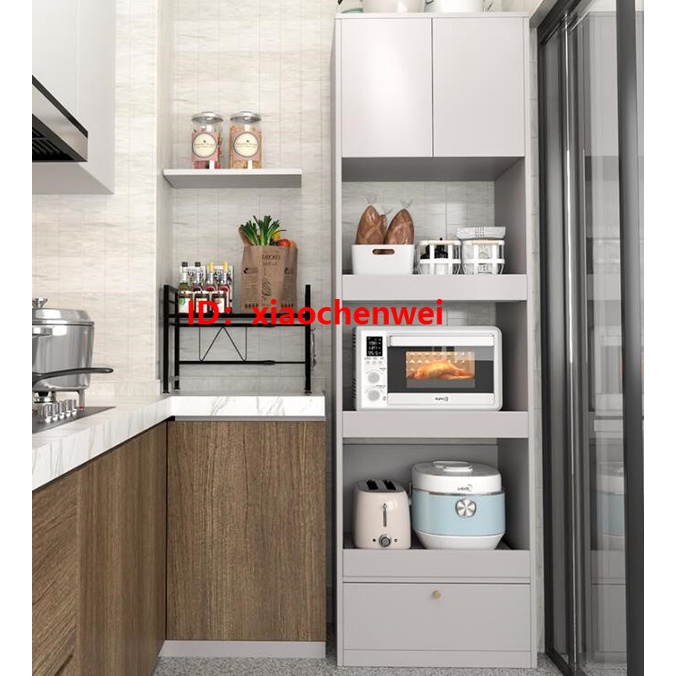 新品 低價 優惠廚房餐邊櫃 實木高櫃一體靠墻置物櫃 轉角窄收納夾縫冰箱電器櫃 定製