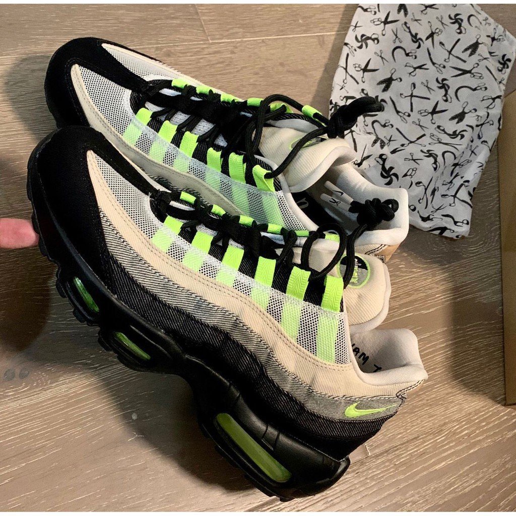 Denham x Nike Air Max 95 DD9519-001 NEON 黑綠 丹寧