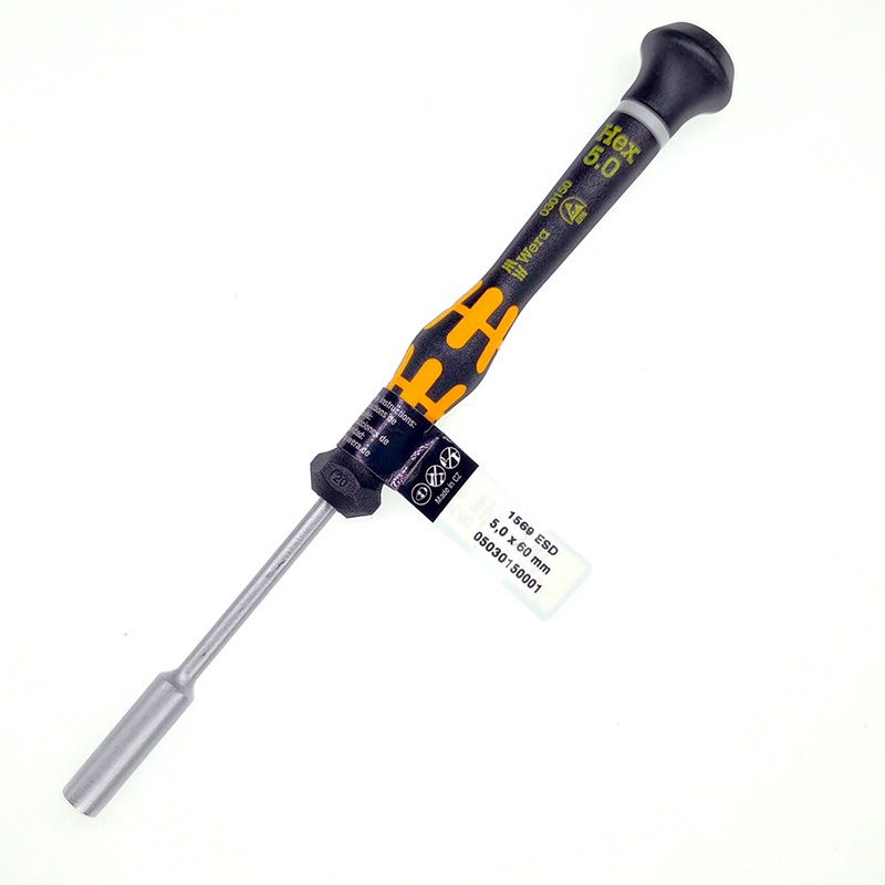 “五金工具”德國維拉WERA 合金薄壁防靜電儀表六角套筒螺絲刀1569ESD 5 5.5mm