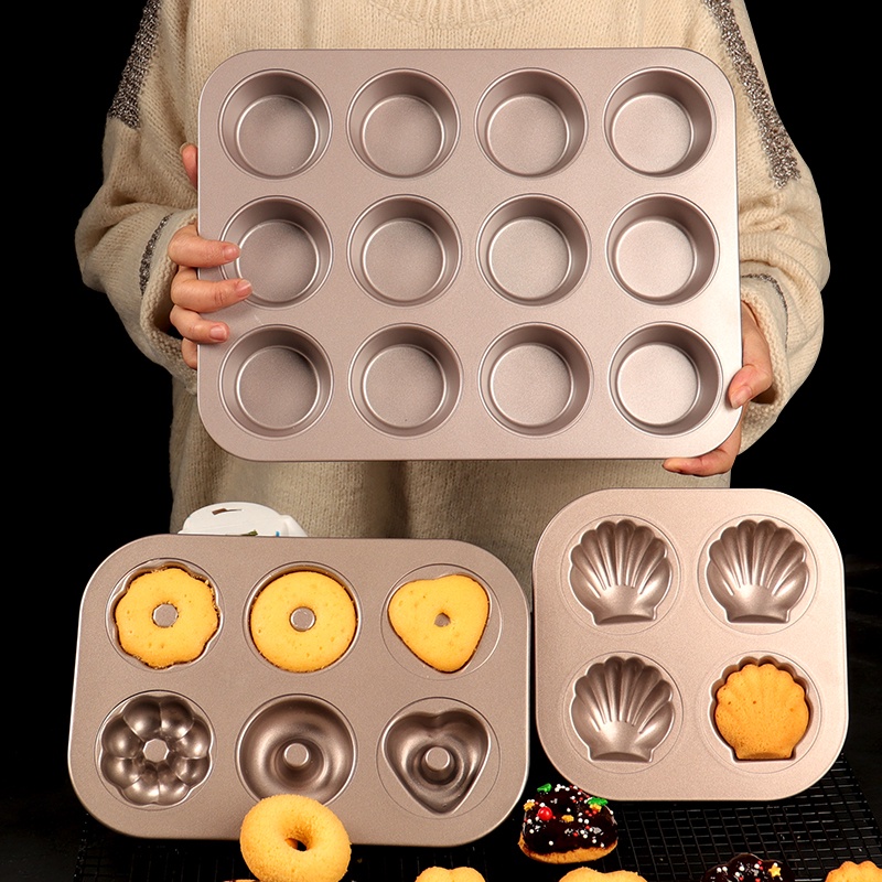 卡通 6 9 12 連模 貓爪 甜甜圈 馬芬 小蛋糕 杯 DIY 烤箱 模具 烘焙 工具 器具