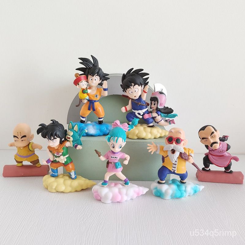 🎀臺灣出貨🎀盲盒手辦 潮玩公仔 汽車桌麵擺件 生日禮物 7款彩雲七龍珠手辦玩具孫悟空龜僊人雅木茶小林佈瑪公仔擺件模型