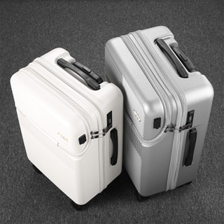 日本靜音行李箱 前置開口登機箱 20寸小型多功能USB充電拉桿箱 旅行箱