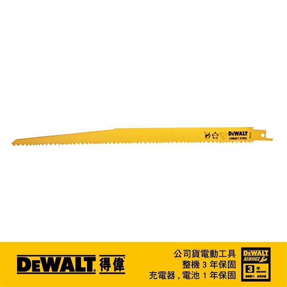 DeWALT 得偉 雙金屬木工用木材帶釘及PVC快速切割軍刀鋸片305mm(5入) DT 2350