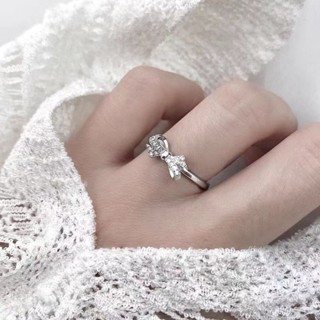 蝴蝶結戒指💍日系輕奢ins風戒指 女生戒指 開口可調節 蝴蝶細款指環 開口指環 小眾設計 禮盒包裝