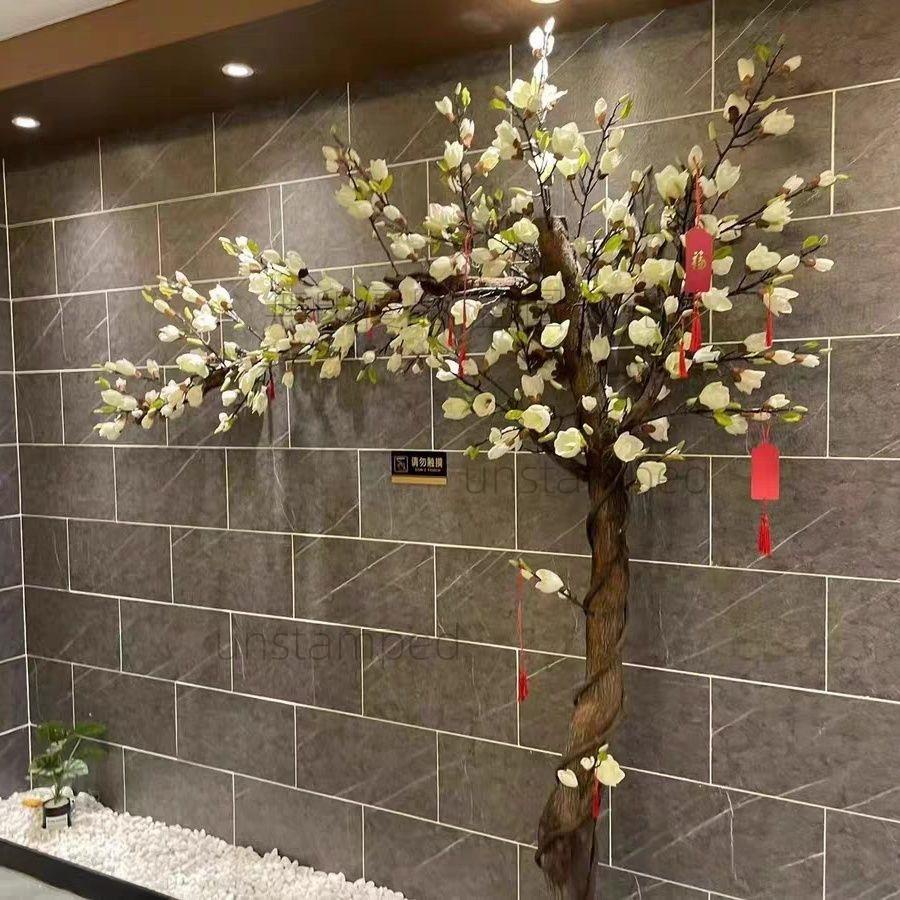 仿真玉蘭仿真花植物假樹大型落地花藝櫥窗裝飾假花室內客廳擺件