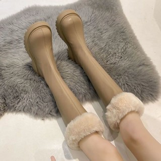 💕洋洋洋鞋店💕長筒靴加絨 雪地靴 厚底高筒小個子長靴 年新款冬季保暖加絨不過膝粗腿騎士馬丁靴 高筒靴 雪地靴 厚底長靴