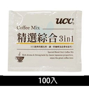 100包入 含發票 可免運【 UCC 】精選綜合 3合1 即溶咖啡 Coffee 100包