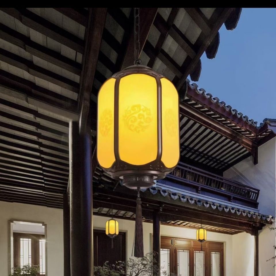 特價中式戶外庭院吊燈古典中國風涼亭燈籠別墅大門走廊過道照明吸頂燈創新