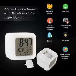 1/2/3 Clock LED Digital Snooze Clock Plastic Colorful Night