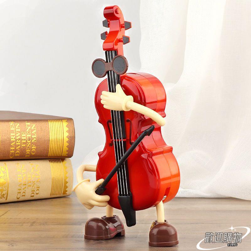 💥搖擺提琴人 音樂盒 八音盒 吉他小樂器擺件 男孩生日禮物 桌面擺件 生日禮物💥
