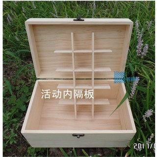 ✔低價優惠✔精油收納盒 精油 收納盒 實木盒子15格100ml 基礎油分裝整理小木箱廠家直銷184