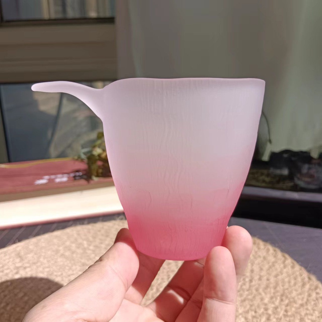 ｛高級感茶具精選｝引流公道杯家用功夫茶具蓮蓬錘紋透明玻璃水杯分茶水晶玻璃