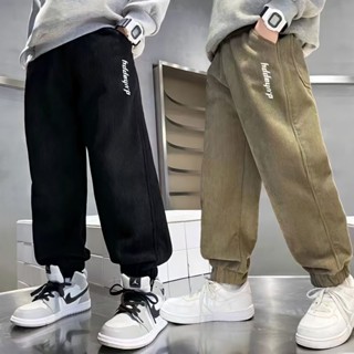 ✨HELLOBABY童裝店✨ 男童長褲 秋冬季男童褲子加厚秋冬款百搭運動長褲中大童休閑燈芯褲潮 兒童長褲