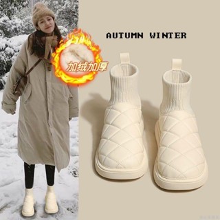 【限時免運】2023年新款冬網紅可愛雪地靴加絨加厚保暖奶呼呼麵包棉鞋短靴爆款秋冬棉鞋