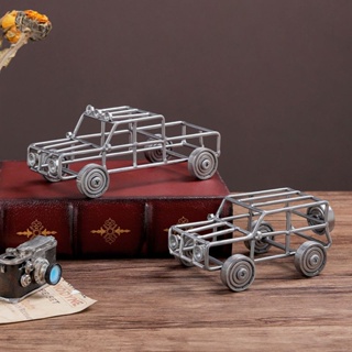 復古鐵藝簡約線條摩托車汽車金屬模型創意家居 柜書架裝飾品擺件米亞生活用品