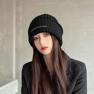 🔥首藝優家屋 🔥網紅ins大臉顯臉小毛線帽子女秋冬冷帽包頭帽潮保暖粗針織堆堆帽