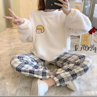珊瑚綁睡衣 珊瑚絨睡衣女秋冬季加厚可愛玉桂狗少女法蘭絨保暖新款家居服套裝