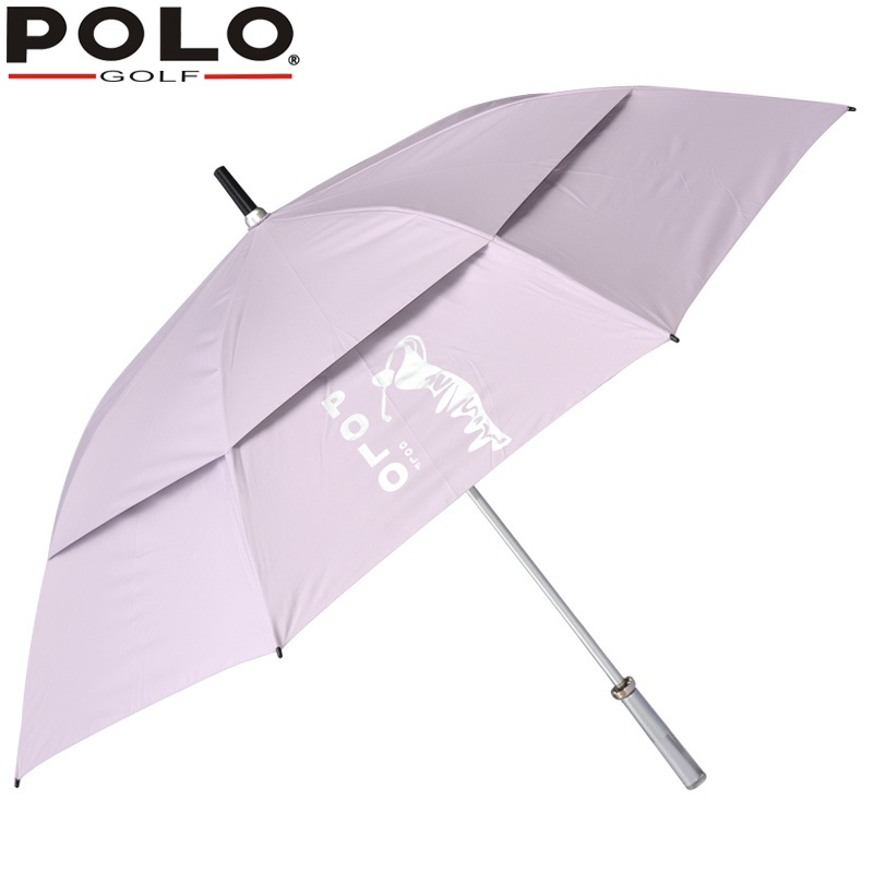 polo 新款高爾夫雨傘 雙層防風傘 遮陽傘 晴雨傘 女士 淺紫色 愛尚高爾夫